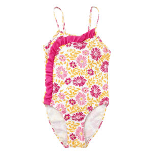 Girls' Vintage Floral Print Swimsuit