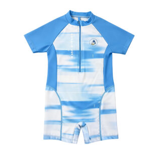 Toddler mock neck half-zip trunk swimwear