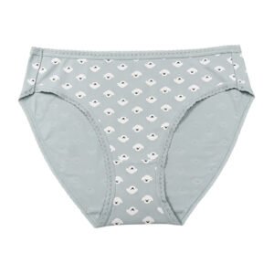 Cartoon Print Lace-Trimmed Mid-Rise Briefs